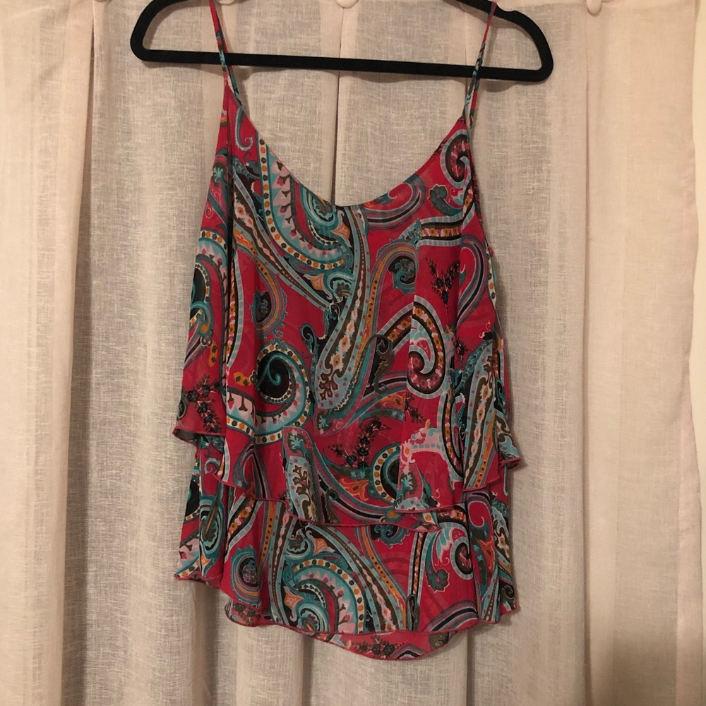 Pink Paisley Tank - Size Large